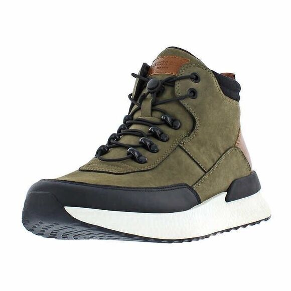 Kenneth Cole Men's Life-Light Suede Lace-up High-Top Sneaker GREEN Size 10 - Picture 1 of 5